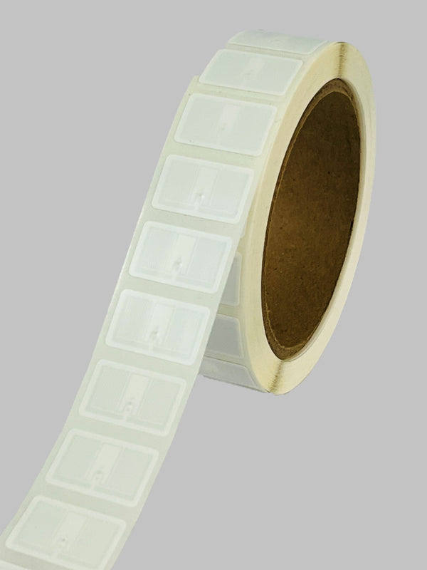 0.945" x 0.551" Poly Paper RFID Label - 3" Core-Printed and Encoded - 5000 Labels / Roll - Industrial